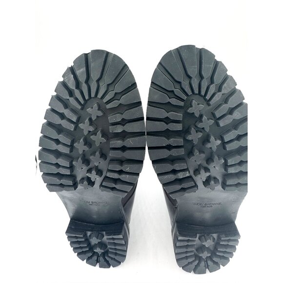 Thom Browne  Brown Commando Sole Apron Stitch Ankle Boots main image 4